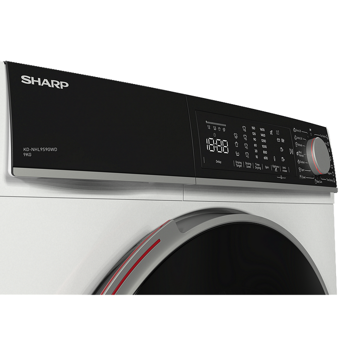 Sharp KD-NHL9S9GWD Dryer, 9 kg, D, White