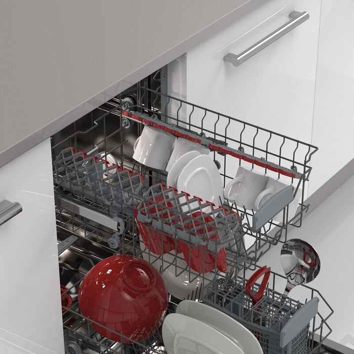 Built-in dishwasher Sharp QW-NS14I49EX, 10 sets, E, 45 W, mm