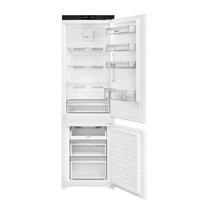 Built-in refrigerator with freezer Sharp SJ-BE235E2XS-EU, 233 l, E, No Frost, Yes