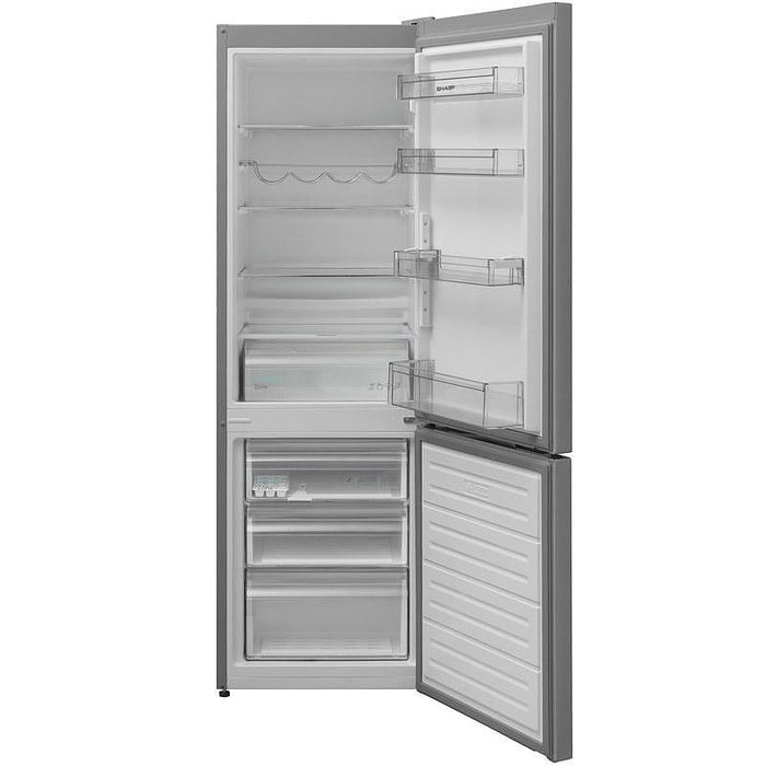 Refrigerator with freezer Sharp SJ-FBB04DTXLE, 268 l, E, Stainless steel, Static