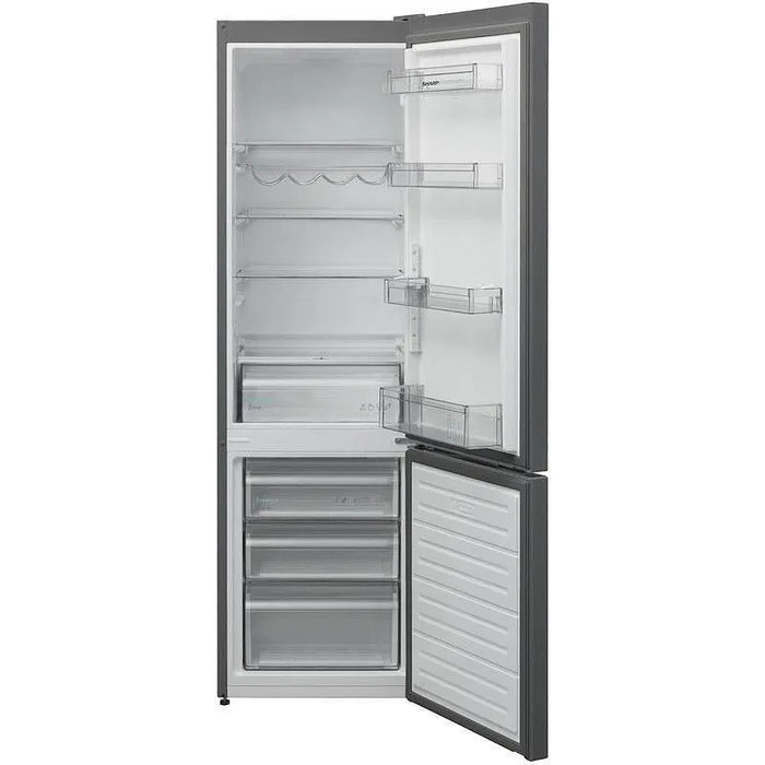 Refrigerator with freezer Sharp SJ-FBB05DTXLE, 288 l, E, Inox, Static