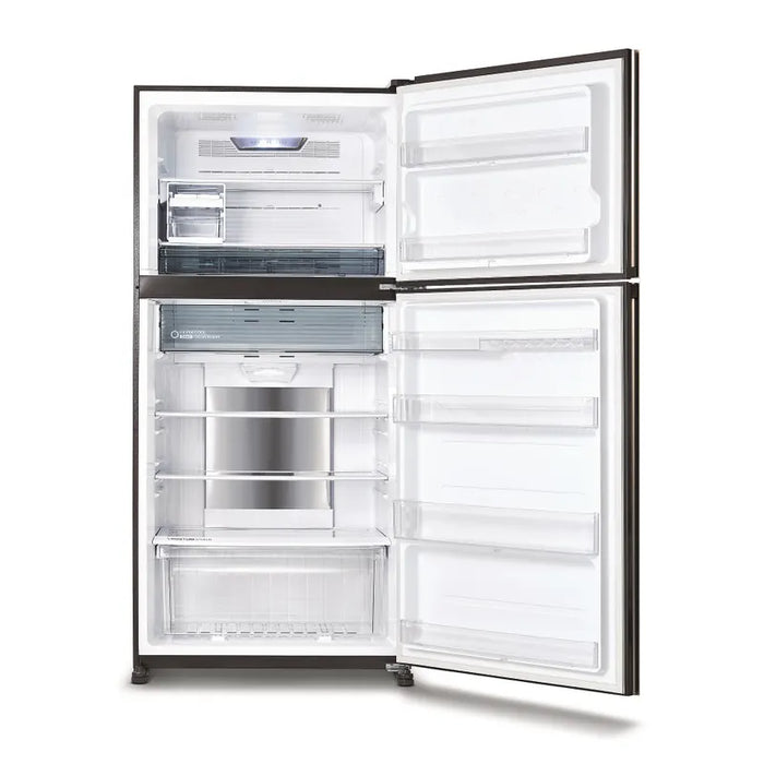 Refrigerator with top chamber Sharp SJ-YG740G-SL, 604 l, E, No Frost, Inox