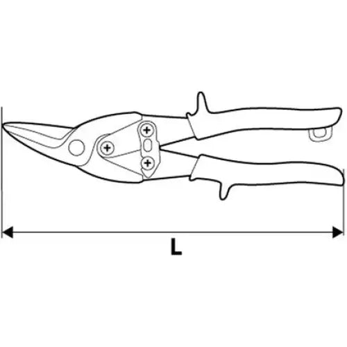 SHEET SHEET SHEARS LEFT 250 MM TOPEX - Режещи инструменти<<<Ръчни инструменти<<<Инструменти и