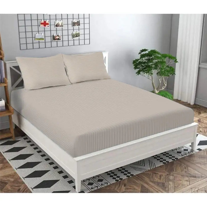 SHEET WITH ELASTIC 100X200 CM AND COVER 50X70 CM MIABELLA HOME BEIGE - Чаршафи<<<Текстил за спалня<<<Мебели и