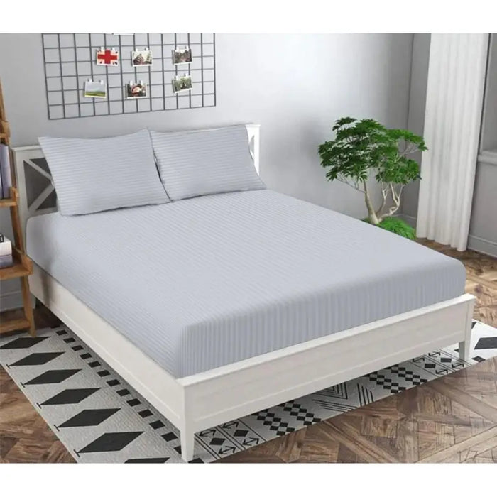 SHEET WITH ELASTIC 160X200 CM AND 2 COVERS 50X70 CM MIABELLA HOME GRAY - Чаршафи<<<Текстил за спалня<<<Мебели и