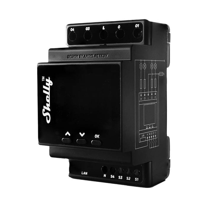 Shelly Pro 4PM DIN Rail 4-channel Relay, WiFi (Power measurement)