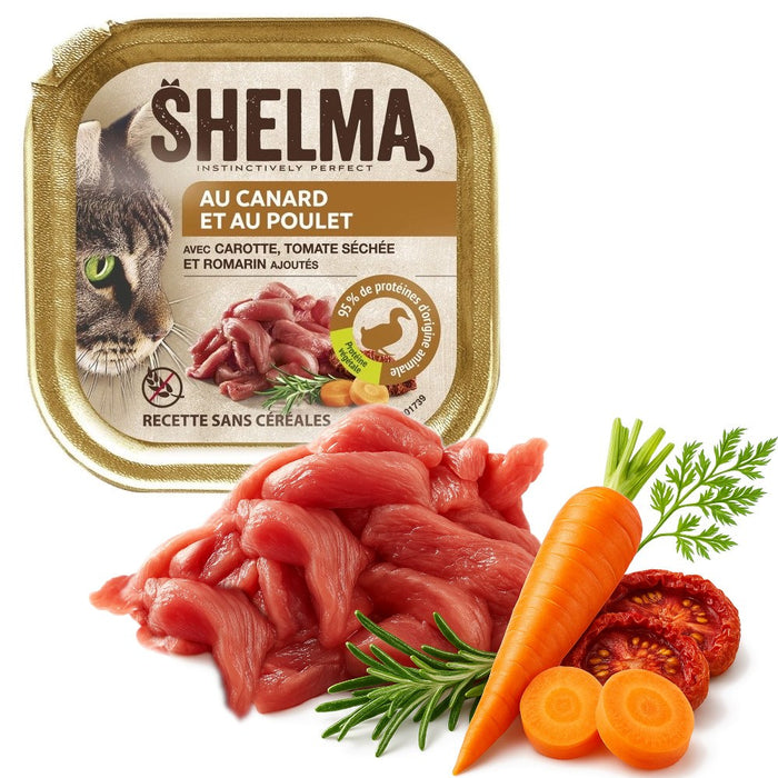 SHELMA Duck and chicken pate - wet cat food - 100g