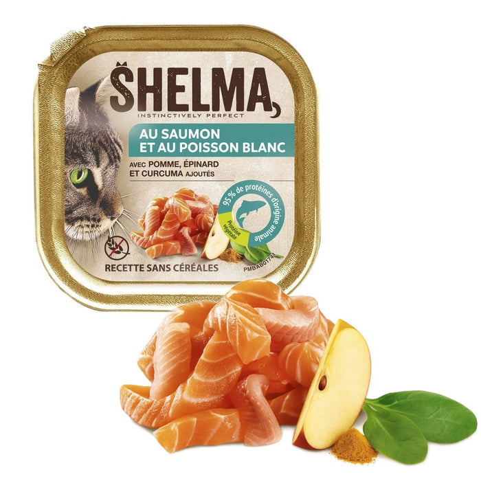 SHELMA Salmon and white fish pate - wet cat food - 100g