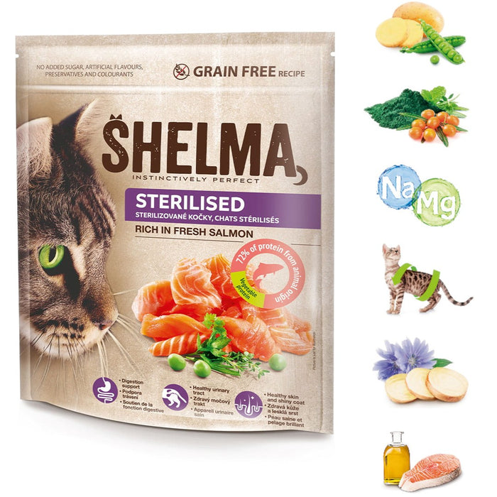Cat food Shelma Salmon 750 g
