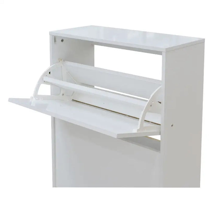 SHOE CABINET WITH 2 DOORS WHITE GLOSS 64X26X83 CM. ALPI - Шкафове за обувки<<<Мебели и обков<<<Мебели и