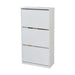 SHOE CABINET WITH 3 DOORS WHITE GLOSS 64X26X121 CM. ALPI - Шкафове за обувки<<<Мебели и обков<<<Мебели и