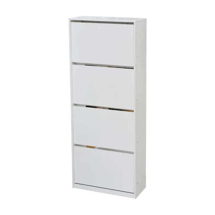 SHOE CABINET WITH 4 DOORS WHITE GLOSS 64X26X159 CM. ALPI - Шкафове за обувки<<<Мебели и обков<<<Мебели и