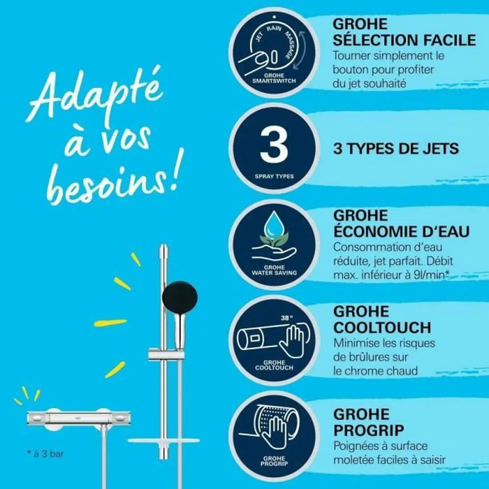 Shower Column Grohe Precision Feel Plastic - Баня<<<Дом Градина<<<BigBuy&&&Аксесоари и кранчета<<<Баня<<<Дом