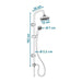 Shower Column Rousseau Sonora 3 Grey Stainless steel ABS Ø 15 cm - Баня<<<Дом Градина<<<BigBuy&&&Аксесоари и