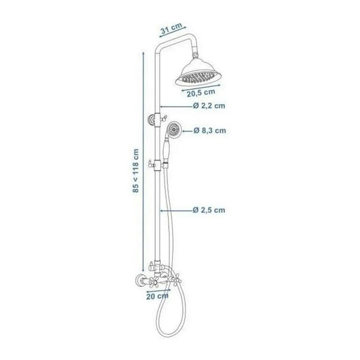 Shower Column Rousseau Stainless steel - Баня<<<Дом Градина<<<BigBuy&&&Аксесоари и кранчета<<<Баня<<<Дом
