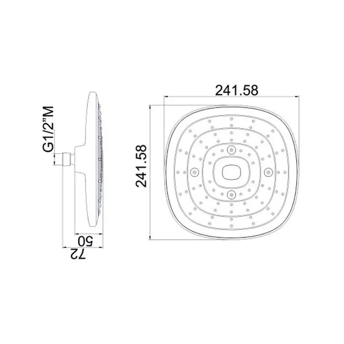 SHOWER PIT FOR STATIONARY SHOWER INTER CERAMIC 2312 - Aксесоари<<<Смесители и душове<<<Баня<<<Praktiker