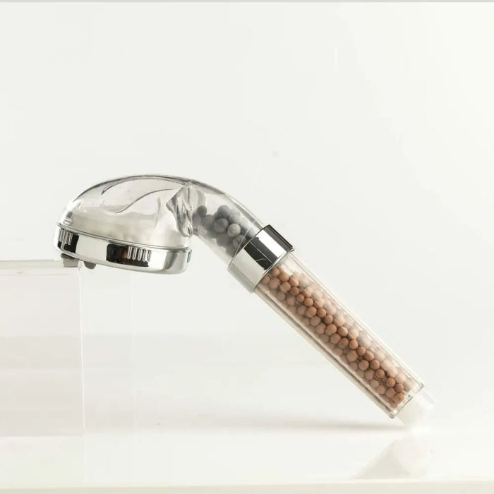 Shower Rose 5five Simply Smart Transparent ABS Chromed Ø 7,9 x 7,5 x 24,5 cm Mineral and relaxing stones - Баня<<<Дом