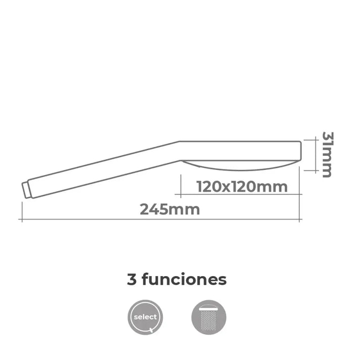 Shower Rose EDM 01332 ABS Squared Chromed 12 x 3,1 x 24,5 cm - Баня<<<Дом Градина<<<BigBuy&&&Аксесоари и