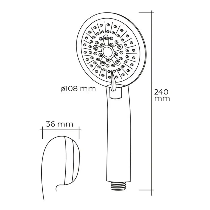 Shower Rose EDM 01341 ABS Modern Chromed 10,8 x 3,6 x 24 cm - Баня<<<Дом Градина<<<BigBuy&&&Аксесоари и