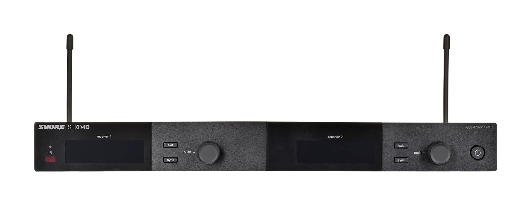 Shure SLXD24DE/B58-G59 - dual digital wireless system with two transmitters/handheld microphones (470 - 514 MHz)