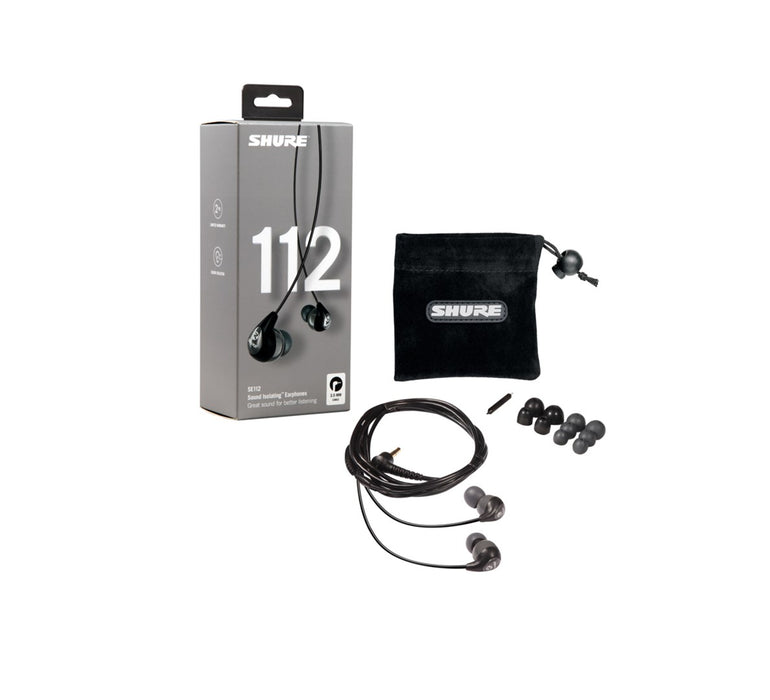 Shure SE112-GR Headphones Wired In-ear Calls/Music Black, Grey
