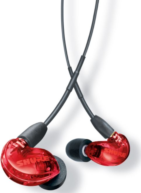 Shure SE215 Special Edition Headphones with Microphone, Red