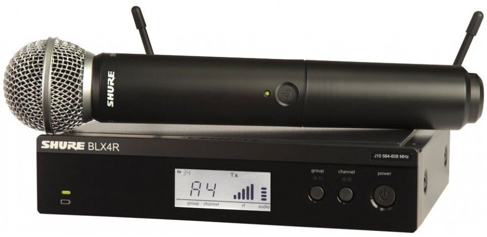 Shure wireless microphone system - BLX24RE/SM58-R12, black