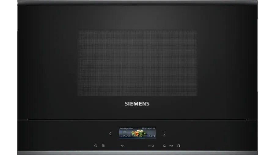 Siemens iQ700 BE732R1B1 microwave Black Combination microwave Built-in 21 L 900 W