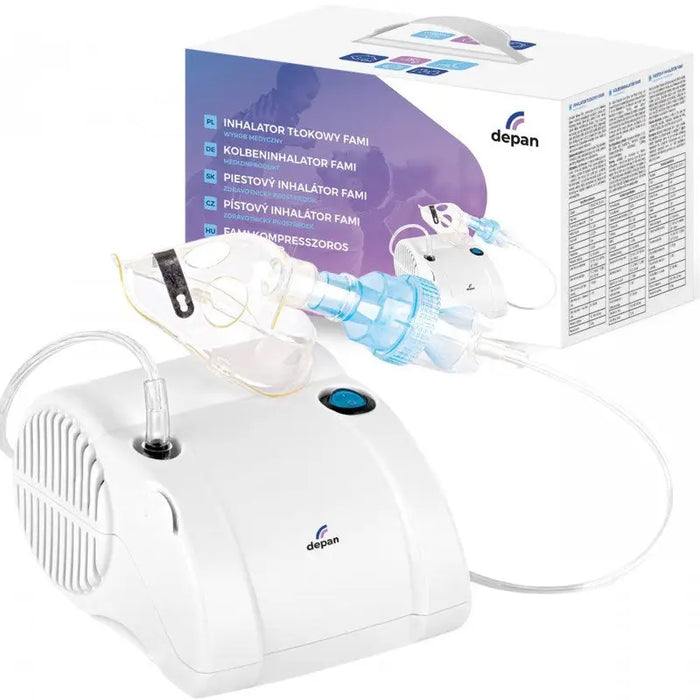 Silent piston inhaler with two masks - InhalersUIS-INH<<<Medical appliances and equipmentUIS<<<ActionPL