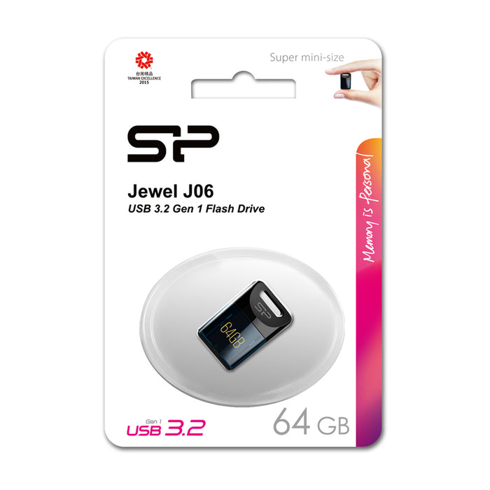 USB flash drive SILICON POWER Jewel J06 64GB, USB 3.0 dark blue