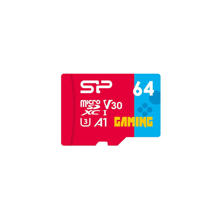 Memory card Silicon Power Superior Gaming 64GB, microSDHC/SDXC, Class 10, A1, V30, UHS-I U3, SD Adapter