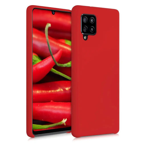 Silicone Case Soft Flexible Rubber Cover for Samsung Galaxy A42 5G red - Cell phone cases and covers<<<HurtelXML