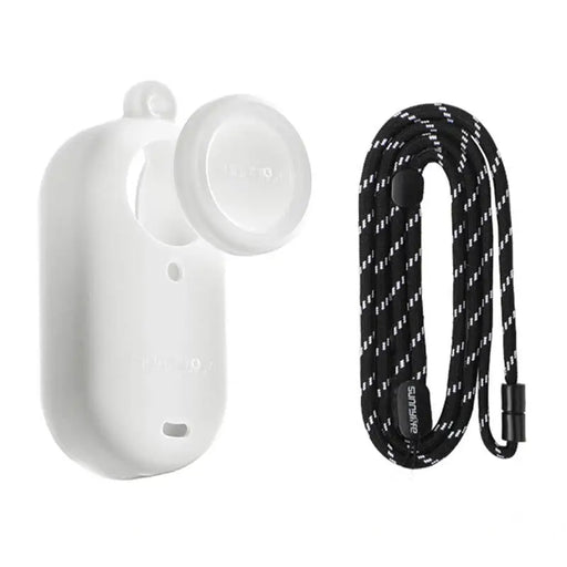 Silicone case with a leash Sunnylife for Insta360 GO 3S (white) - For sports cameras<<<Accessories<<<Photo