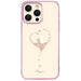 Silicone case with Swarovski crystals Kingxbar Wish Series for iPhone 14 Pro - pink - Cell phone cases