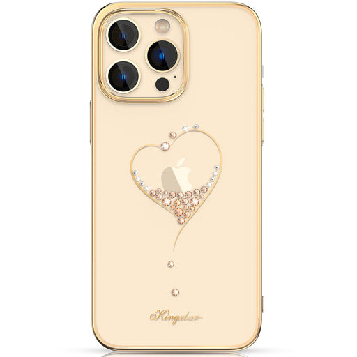Silicone case with Swarovski crystals Kingxbar Wish Series for iPhone 14 Plus - gold - Cell phone cases