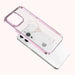 Silicone case with Swarovski Kingxbar Wish Series crystals for iPhone 14 Pro Max - pink - Cell phone cases