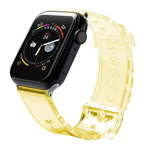 Silicone Strap Bracelet Bracelet Strap Light for Apple Watch 42 / 44 mm - Yellow - Smartwatch straps