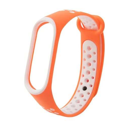 Silicone strap for Xiaomi Mi Band 3 / 4 wristband strap - orange - white - Cell phone cases and covers<<<HurtelXML