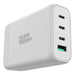 Silver Monkey SMA152 130W GaN charger 3xUSB-C PD USB-A QC 3.0 with detachable power cable - white - Cell phone USB