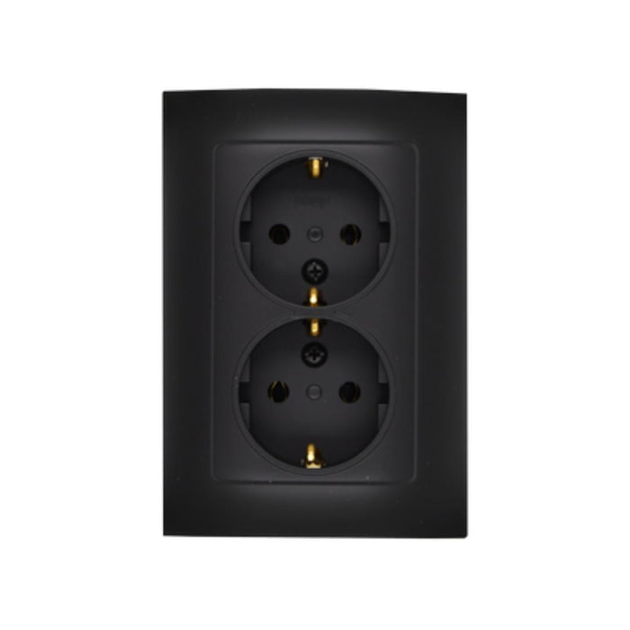 CONTACT SHUKO 16A, DOUBLE - BLACK MAT