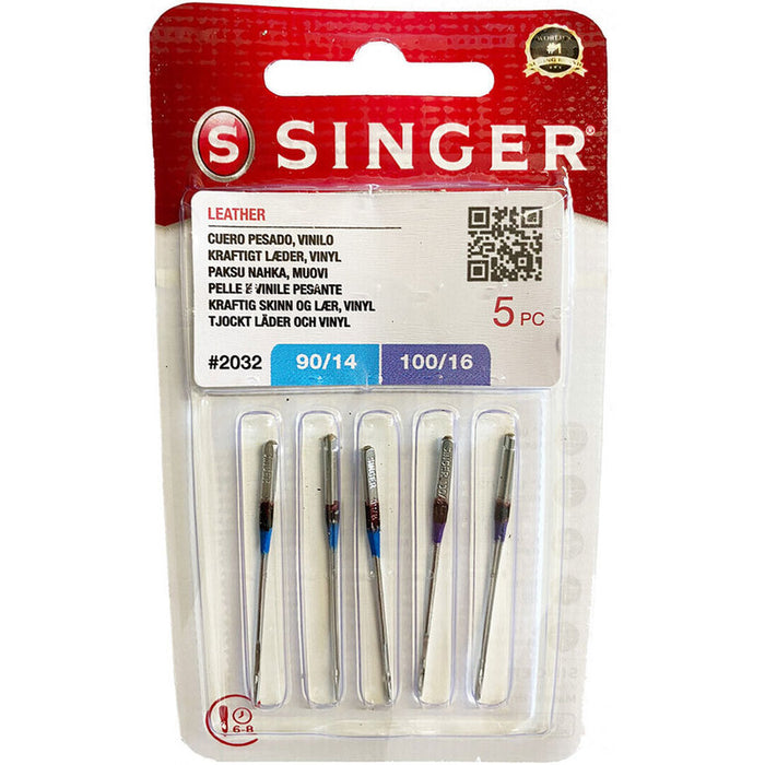 SET OF LEATHER NEEDLES 5PCS.