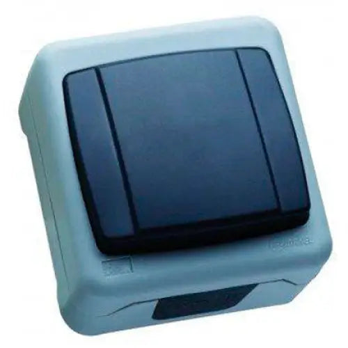 SINGLE-POLE SWITCH WATERPROOF IP55 GRAY MAKEL ALOE VERA - Ключове и контакти<<<Електроматериали<<<Praktiker&&&Ключове и