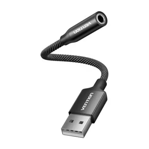 Single-port USB external sound card Vention Gome 0.25m (black) - External sound cards<<<IT Accessories<<<InnproXML