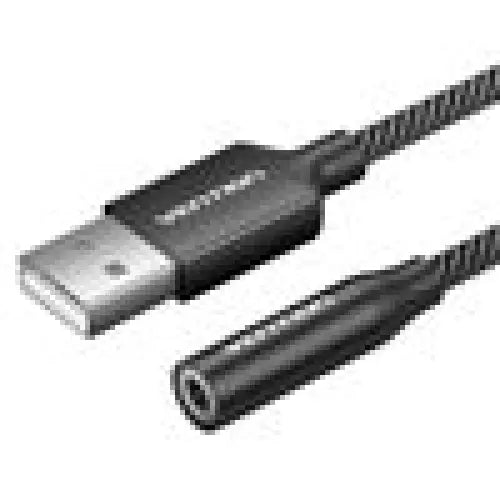 Single-port USB external sound card Vention Gome 0.25m (black) - External sound cards<<<IT Accessories<<<InnproXML