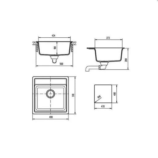 Sink TEKA Menorca 50 S-TG IVORY - Еднокоритни мивки за вграждане<<<Мивки за вграждане<<<Уреди за вграждане<<<TechnoMix