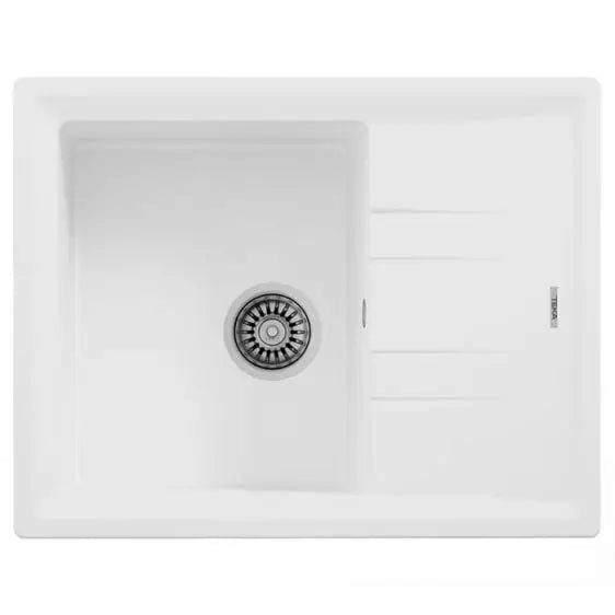 Sink TEKA STONE 45 S-TG WHITE - Еднокоритни мивки за вграждане<<<Мивки за вграждане<<<Уреди за вграждане<<<TechnoMix