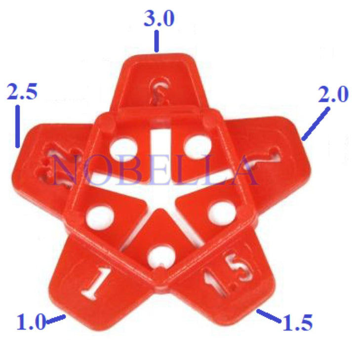 SPACER COMBINED 1-3 MM 25 PCS