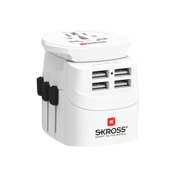 Adapter SKROSS PRO Light 4 x USB-A, 1.302471, World, White
