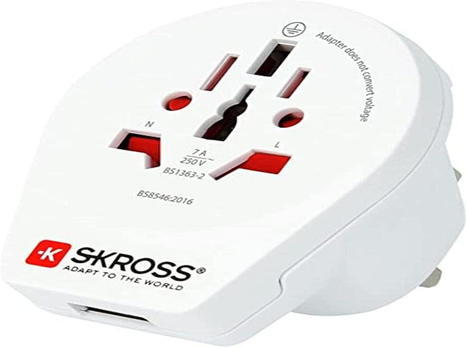 Adapter SKROSS 1500267, World to UK, 220V