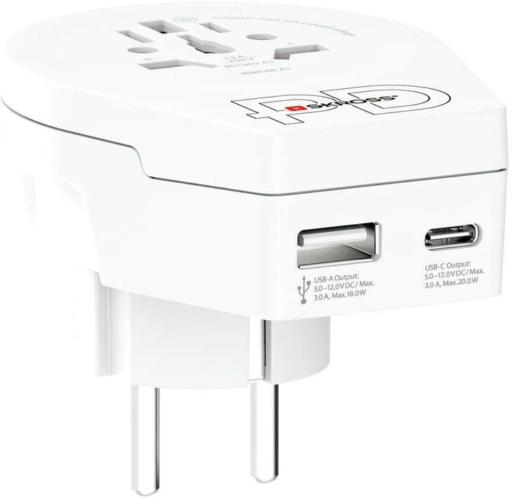 Adapter SKROSS World to Europe 1500295E, USB, White